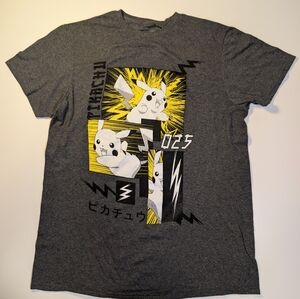 MAD Engine Pokémon Logo Tee - Charcoal Gray & White